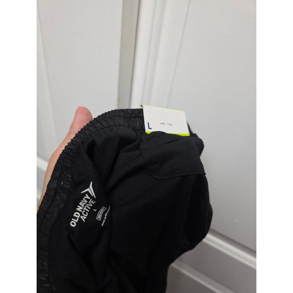 Old Navy Active Black Leopard Size Large Running Shorts "Go-Dry Liner" BNWT - Picture 4 of 5
